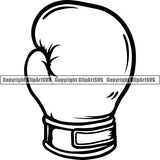 Sports Boxing Boxer MMA Fighter Glove ClipArt SVG