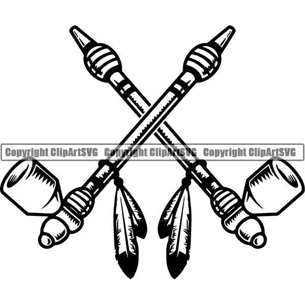 Native American Indian Pipe Peace ClipArt SVG
