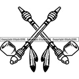 Native American Indian Pipe Peace ClipArt SVG