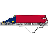 State Flag Map North Carolina ClipArt SVG
