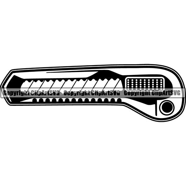 Business Office Advertising Money Box Cutter Razor Blade ClipArt SVG