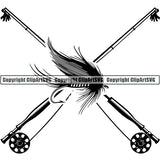 Sports Game Fishing Hunting Fish Hunt Logo ClipArt SVG