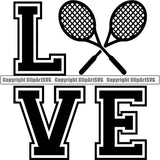 Sports Game Tennis Love ClipArt SVG