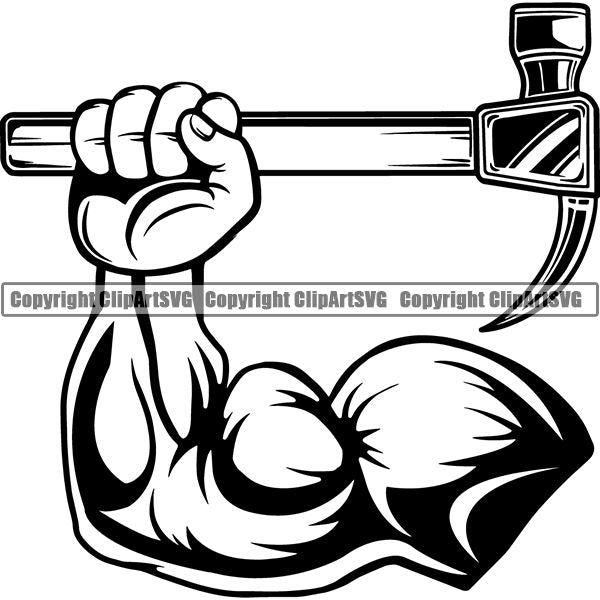Construction Building Repair Service Hammer ClipArt SVG