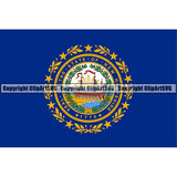 State Flag Square New Hampshire ClipArt SVG