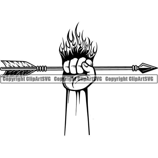 Native American Indian Arrow ClipArt SVG
