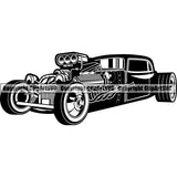 Sports Car Muscle Classic Hot Rod ClipArt SVG