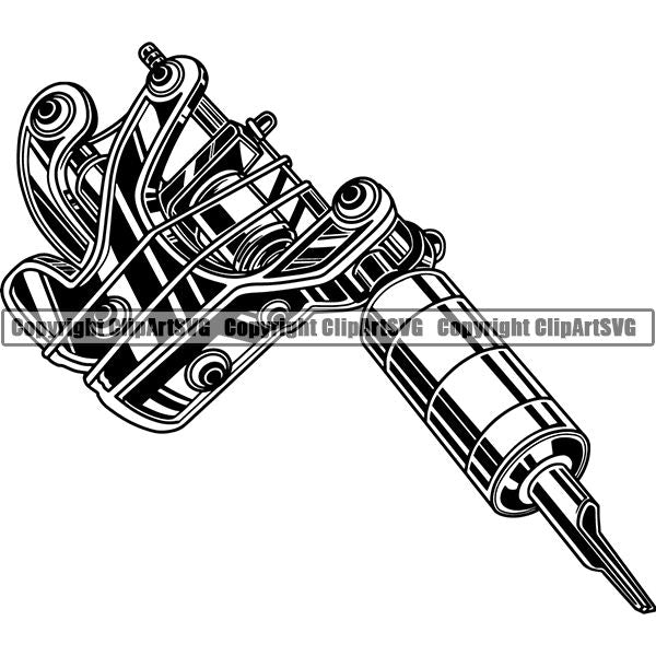 Tattoo Artist Machine ClipArt SVG