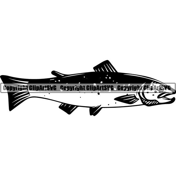 Sports Game Fishing Hunting Fish Hunt Fish Trout ClipArt SVG