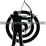 Sports Game archery logo ClipArt SVG