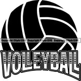 Sports Game Volleyball Logo ClipArt SVG
