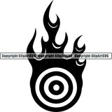 Sports Game Archery Flame ClipArt SVG