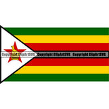 Country Flag Square Zimbabwe ClipArt SVG