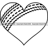 Sports Game Cricket Heart Love ClipArt SVG