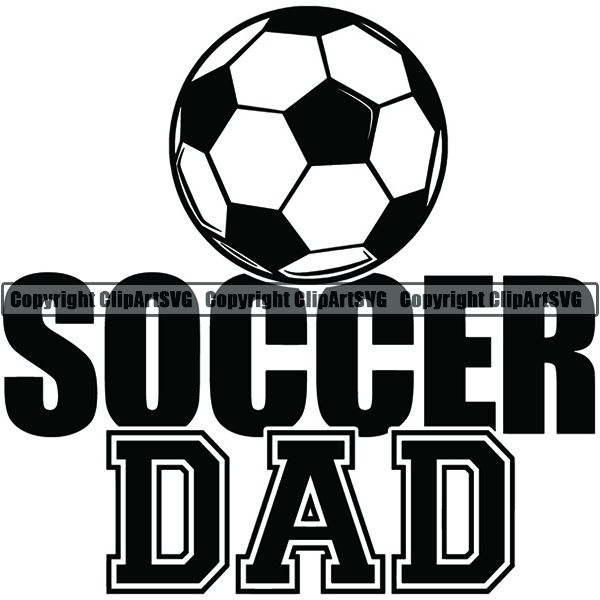 Sports Soccer Dad ClipArt SVG