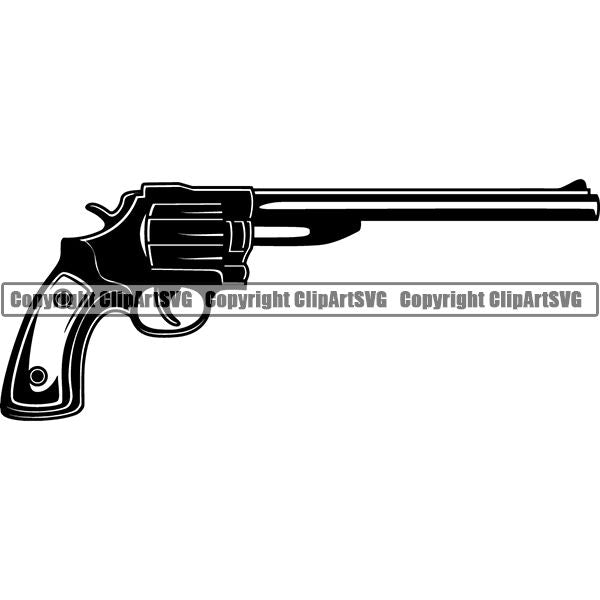Military Weapon Gun Pistol ClipArt SVG