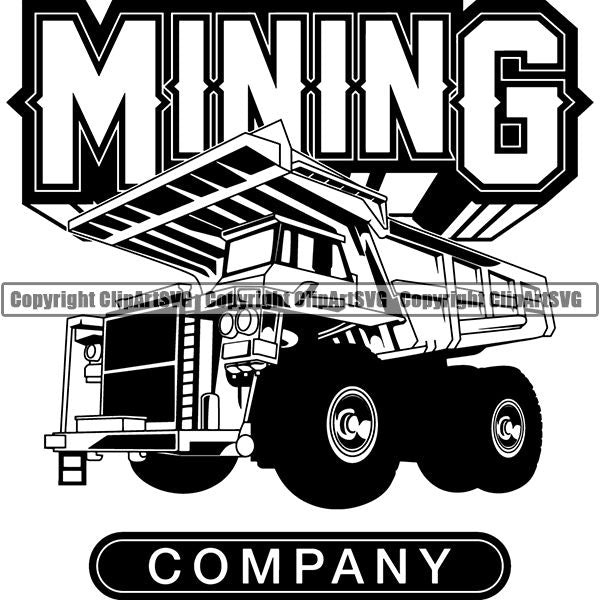 Mining Mine Miner Logo ClipArt SVG