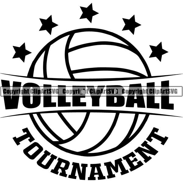 Sports Game Volleyball Logo ClipArt SVG