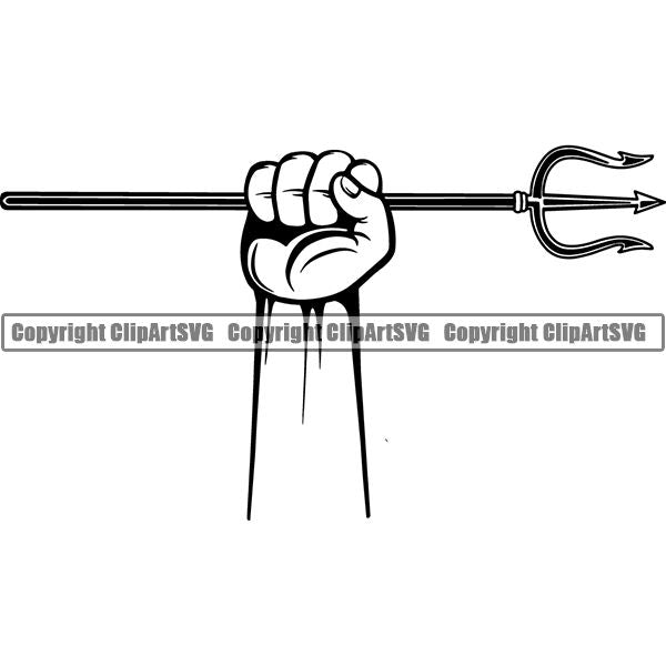 Diving Dive Diver Speargun Gaff Nautical Boat Boating Sail Fish Fishing ClipArt SVG