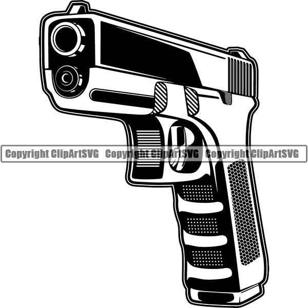 Military Weapon Gun Automatic ClipArt SVG