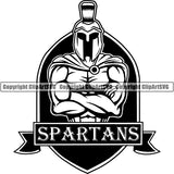 Spartan Warrior Gladiator Mask Logo ClipArt SVG