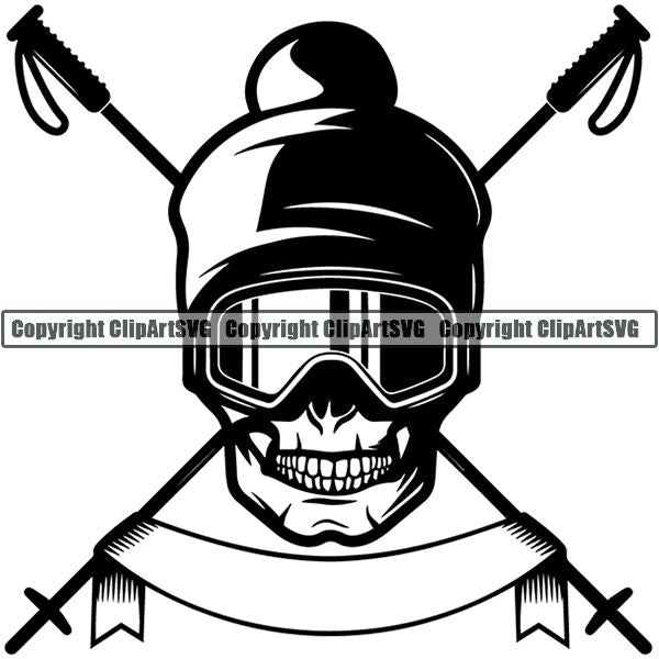 Sports Skiing Ski Snowboarding Snowboard ClipArt SVG