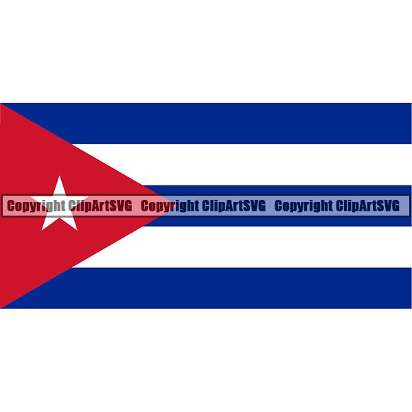 Country Flag Square Cuba ClipArt SVG
