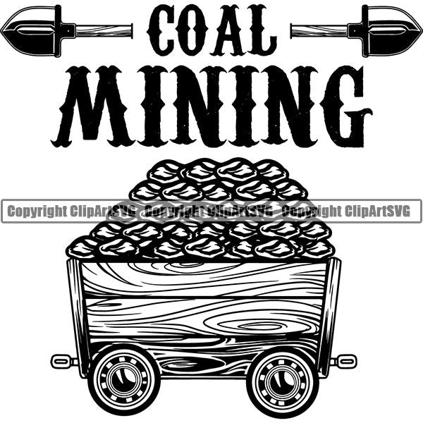 Mining Mine Miner Logo ClipArt SVG