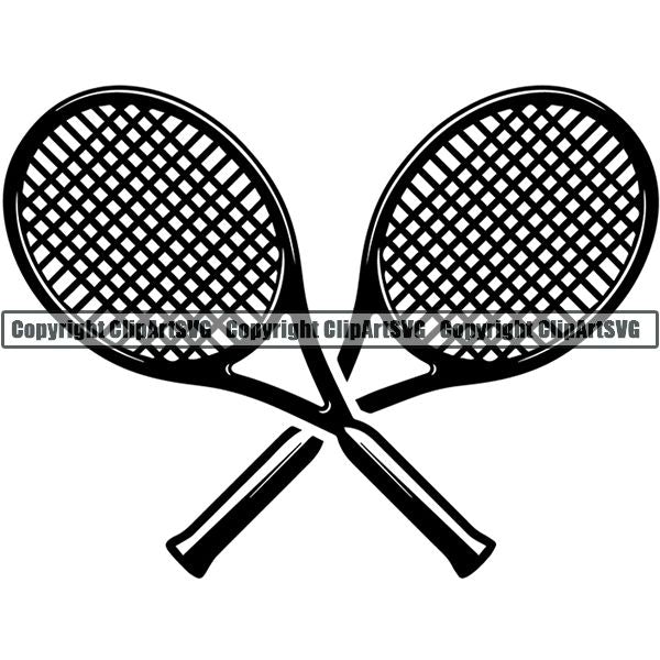 Sports Game Tennis Logo ClipArt SVG