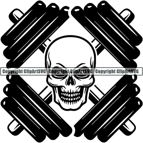 Gym Sports Bodybuilding Fitness Muscle Logo ClipArt SVG