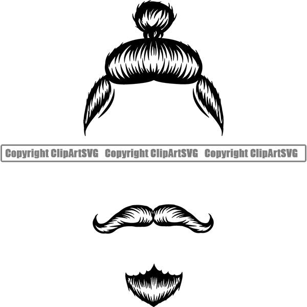 Design Element Human Hair Beard ClipArt SVG