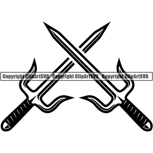 Sports Boxing Boxer MMA Fighter Ninja Logo ClipArt SVG
