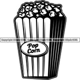 Acting Actor Movie Performer Performance Movie Popcorn ClipArt SVG