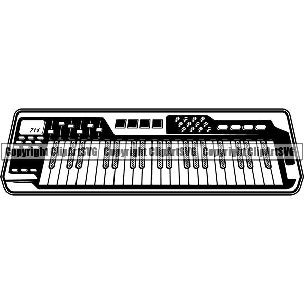 Music Musical Instrument Synthesizer Piano rfcd ClipArt SVG
