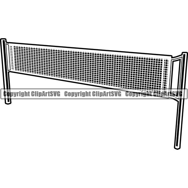 Sports Game Volleyball Net ClipArt SVG