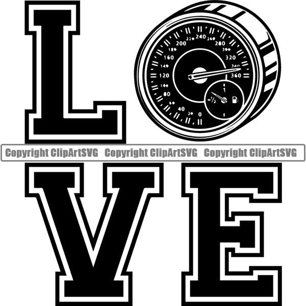 Sports Car Racing Love ClipArt SVG