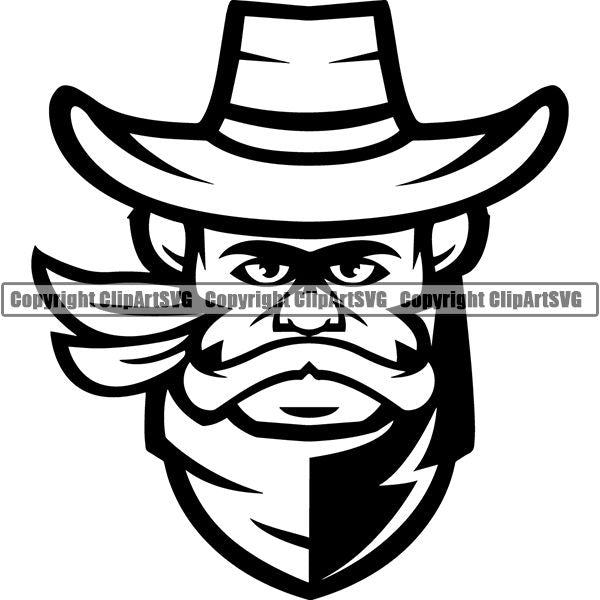 Occupation Cowboy Man ClipArt SVG