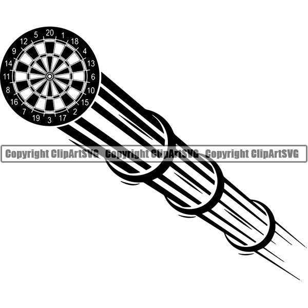 Sports Game Darts Motion ClipArt SVG