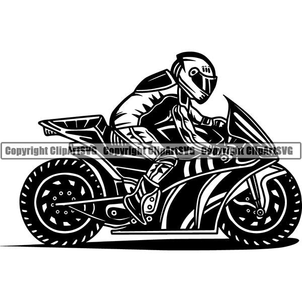 Motorcycle Superbike Superbike ClipArt SVG