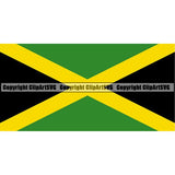 Country Flag Square Jamaica ClipArt SVG