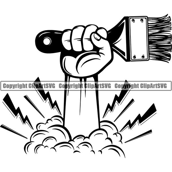 Painting Service Painter Paint Paint Brush ClipArt SVG