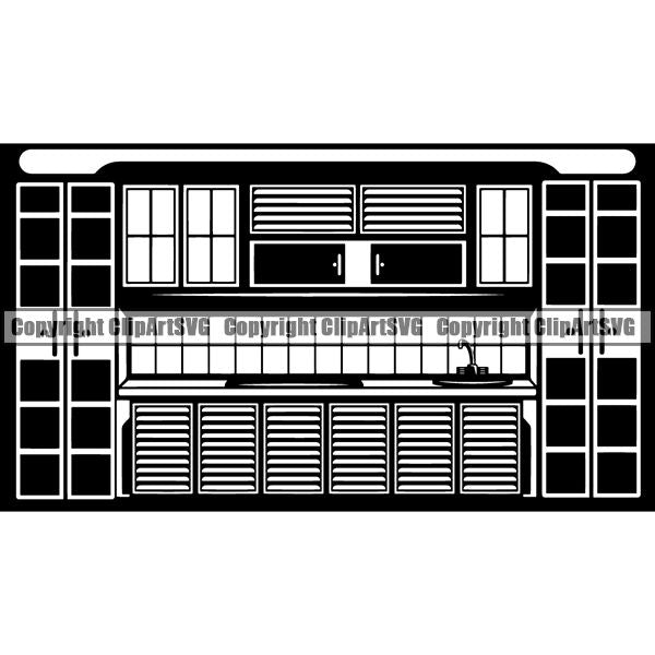 House Furniture Kitchen ClipArt SVG