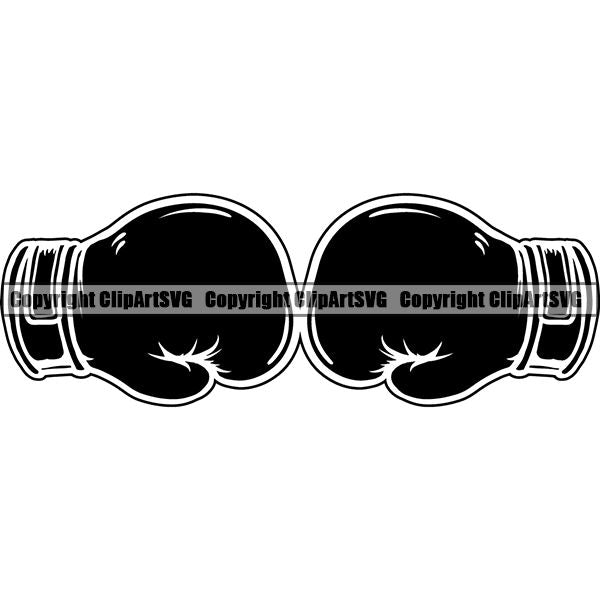 Sports Boxing Boxer MMA Fighter Glove ClipArt SVG