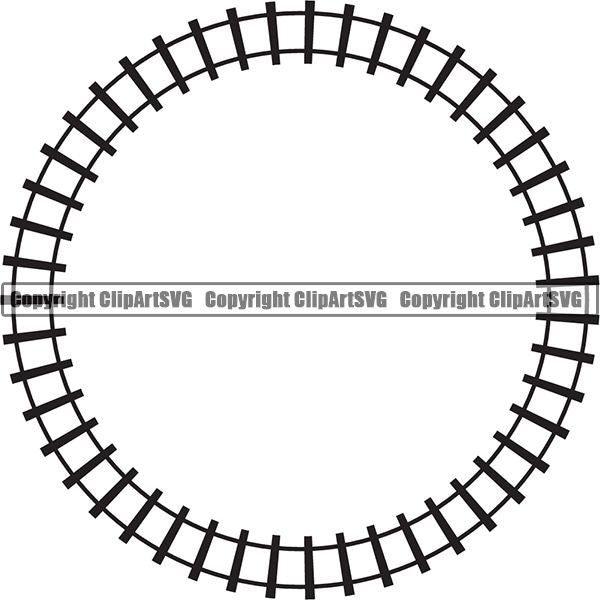 Locomotive Train Track Design Element  Black Circle.jpg