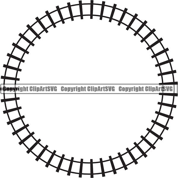 Locomotive Train Track Design Element  Black Circle.jpg
