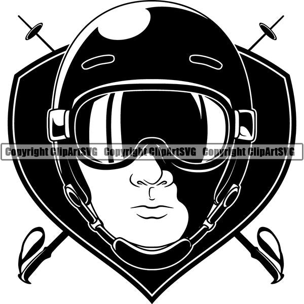 Sports Skiing Ski Snowboarding Snowboard Logo ClipArt SVG