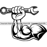 Mechanic Repair Shop Garage Wrench ClipArt SVG