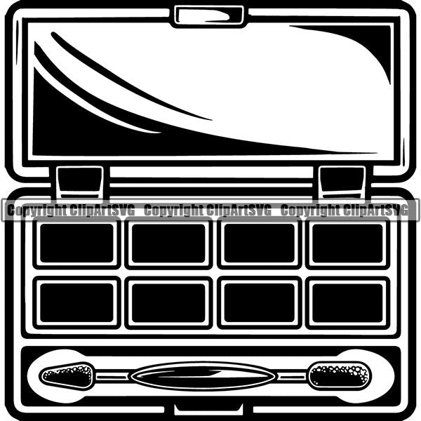 Fashion Beauty Cosmetology Cosmetics Makeup Eye Shadow Kit tgg7a7a ClipArt SVG