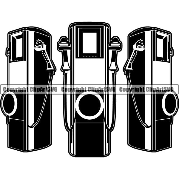 Sports Car Electric Vehicle Charging Station ClipArt SVG