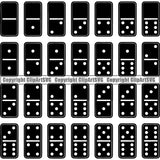 Game Dominoes Set ClipArt SVG